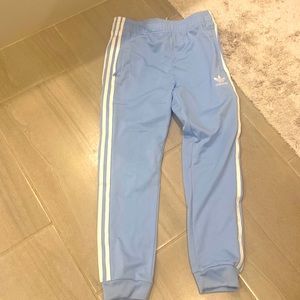 Adidas baby blue track pants. Size M 11/12YR